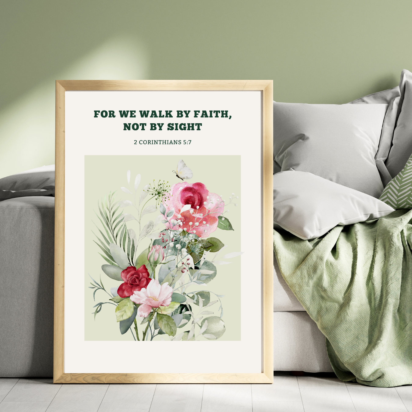 2 Corinthians 5:7 | For We Walk by Faith... Bible Verse | Motivation