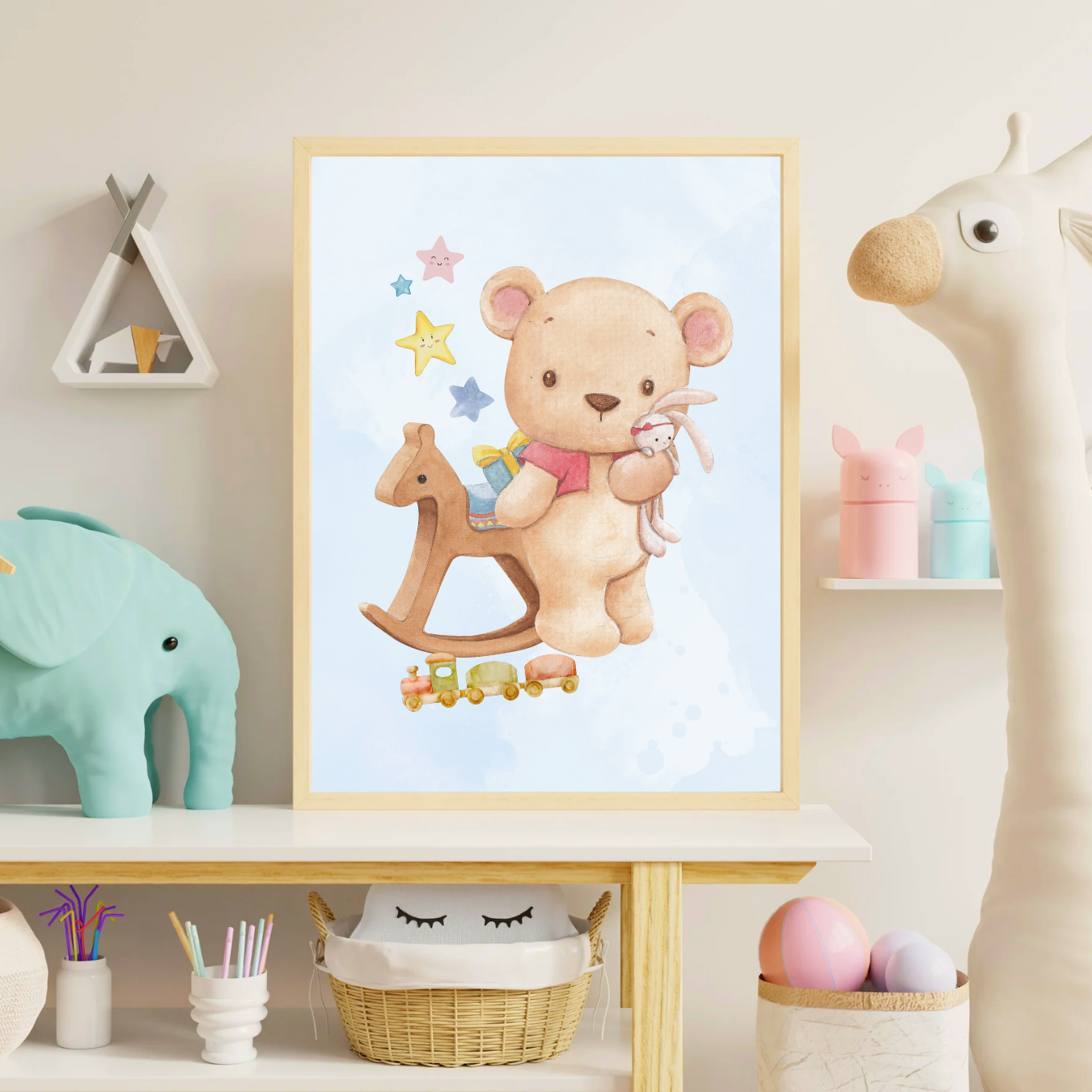 Cute Bear Print | Child's Bedroom | Playroom Décor | Nursery